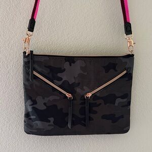 Lady Boss Neon and Black Camouflage and Rose Gold Crossbody Bag